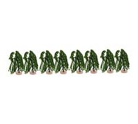 Kisangel 8pcs Miniature Scenery Trees Realistic Model Street Tree Decor for Micro-Landscape and Architectural Sand Table Props Bright Color Design for Home and Office Decoration