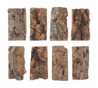 Kisangel 8pcs Natural Cork Bark for Reptiles, Decorative Terrarium Background & Hideouts, Real Wood Climbing Platform for Lizards, Geckos, Snakes & Tortoises Enclosures