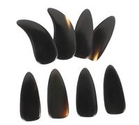 Kisangel 8pcs Natural Horn Guzheng Nail Picks Finger Covers Professional Large Double-curve Fingertip Protectors for Adult Guzheng Players Practice and Performance