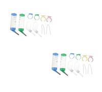 Kisangel 8pcs No Drip Small Animal Water Bottle Pink Filtered Straw for Hamster Guinea Pig Bunny