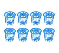 Kisangel 8pcs Plastic Bird Food Feeding Basket Set for Vegetables and Fruits, Blue, Bitten Resistant and Odourless, Parrot Food Holder Accessory for Pet Birds