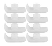 Kisangel 8PCS Plastic Ski Glides for Folding Walker 1" Tube - Feet Pads Smooth Gliders for Back Legs - Replacement Parts, Slides Easily On Hardwood Floor & Outdoor, White