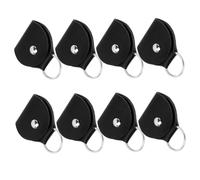 Kisangel 8pcs PU Leather Guitar Pick Holder Keychain Case for Plectrums Compact Protective Storage Bag Compatible with Electric Acoustic Guitars Bass Mandolins Banjos Ukuleles Portable