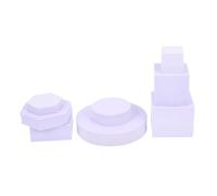 Kisangel 8pcs Purple Geometric Photography Props Three-dimensional Home Decor Ornaments Shapes for Decoration and Photoshoot Display