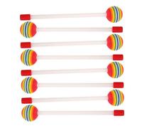 Kisangel 8pcs Rainbow Lollipop Shaped Drumsticks Lightweight Percussion Mallets for Xylophone Tongue Drum Musical for Beginners and Professionals
