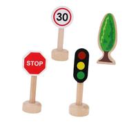Kisangel 8pcs Road Sign Models Educational Street Sign for Early Learning Traffic Playset Safe Material