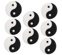 Kisangel 8Pcs Tai Chi Silicone Tennis Racket Dampeners Vibration Absorbers Shock Reduction for Improved Control and Comfort Suitable for Various Rackets