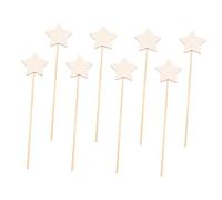 Kisangel 8Pcs Unfinished Wooden Fairy Wands DIY Craft Star Wands for Painting Hand Painting for Party Art Projects Safe Wood Material for Adults Creativity