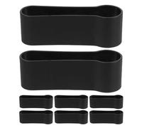 Kisangel 8pcs Walking Cane and Crutch Binding Sleeve Clip, Plastic Secure Clamp with Trustworthy Grip, Stylish Modern Design for Outdoor Hiking and Traveling Accessories