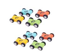 Kisangel 8Pcs Wooden Desktop Race Car for Funny Race Cars Smooth Finish Creative Plaything for Learning Communication Skills Development