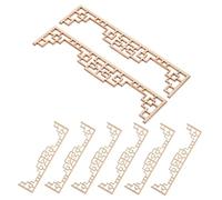 Kisangel 8pcs Wooden Dollhouse Room Divider Screens Miniature Folding Panels Unfinished Craft Model for Sand Table Japanese Style Mini Room Decor