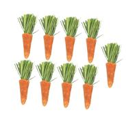 Kisangel 9pcs Carrot Teething Sticks for Small Animals Rabbit Chew Carrots Hamster Chewing Toys for Pet Teething