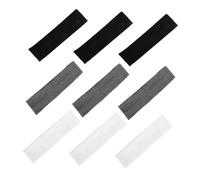 Kisangel 9pcs Yoga Elastic Headbands Non Slip Stretchy Sports Head Wraps for Women Lightweight Breathable Workout Fitness Hairbands in Black White and Dark Gray