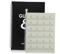 Kisangel A4 Guitar Tablature Notebook Six-string Score Book Coil Music Notebook for Guitarist Portable Music Practice Journal Handwritten Chord Sheets for Learning and Teaching