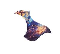 Kisangel Acoustic Guitar Pickguard Protective Sticker Wear Resistance and Break Resistance, Plastic Material, Beautiful Creative Style for Electric and Acoustic Guitars
