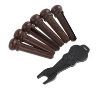 Kisangel Acoustic Plastic Tool Rosewood Puller Set Bridge Guitar Pin with Materials, Secure String Holding and Pin Removal and At-home Practice and-the-go Guitar Maintenance