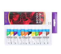 Kisangel Acrylic Paint Set 12 Colors for Adults and Art Projects | Highly Concentrated Coverage, Smooth Vivid Finish, Aluminum and Plastic Box Packaging, for Clay and Ceramic Crafts