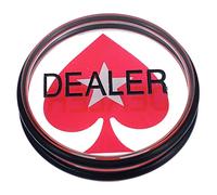 Kisangel Acrylic Poker Dealer Button Double Sided Puck for Games Counting Token for Poker Math Learning and Fun Entertainment