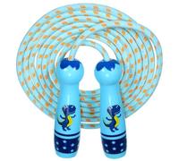 Kisangel Adjustable Dinosaur Pattern Cotton Jump Rope for Beginners, Waterproof Large Size Skipping Rope for Outdoor Fitness and Physical Education