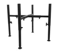 Kisangel Adjustable Height Dog Bowl Riser Stand with Black Metal Frame for 6-10.2 Inch Stainless Steel Pet Food and Water Bowls Elevated Feeding Station to Reduce Neck Strain Single