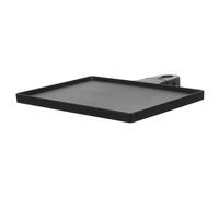 Kisangel Adjustable Mic Stand Tray with Clamp Buckle Lock Raised Edge Microphone Stand Attachment for Live Streaming Karaoke Recording Compatible with Mic
