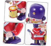 Kisangel Adorable Cartoon Wind-up Percussionist Soldier Clockwork Walking Tin Robot Plaything for Spring-powered Educational to Enhance Coordination and Imagination for Easter and Christmas