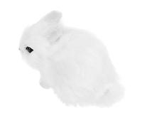 Kisangel Adorable Plush Rabbit Doll Cute Rabbit Modeling Ornament for Home Decoration for Playtime and Festive Parties Detailed Craftsmanship White Color