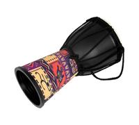 Kisangel African Djembe Drum Hand Percussion Instrument for Beginners and Children, 4 Inch Lightweight Pvc and Artificial Goatskin with Delicate Design for Classroom Music Events and Stage