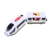 Kisangel Alloy Magnetic Electric Train Locomotive for Connectable White Metal Engine Battery Powered Motorized Model for Concentration and Hands Play