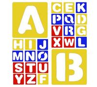 Kisangel Alphabet Letter Stencils 5x5 Inch Templates 26pcs Reusable Plastic with Multi-Surface Compatibility for Painting and Spray Art for Walls, Fabric, and Wood in Classroom or Home DIY