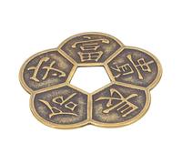 Kisangel Ancient Divination Coin Chinese Fortune Brass Coin Luck Decoration Traditional Brass Divination Supplies