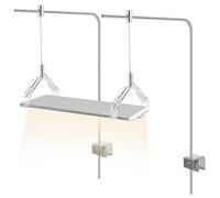 Kisangel Aquarium Light Holder Stand, Adjustable Aluminum Alloy Fish Tank LED Lamp Riser, Universal Mounting Bracket for Freshwater Saltwater Marine Organism Setup, Simple Assembly Hanger