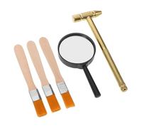 Kisangel Archaeological Excavation Set with Metal Hammer Magnifier Brushes Educational Stem Digging Kit for Science Play and Hands Learning