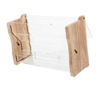 Kisangel Automatic Acrylic Rutin Chicken Feeder Bowl with Spill Design for Parrots and Birds Multi Use Poultry Feeding Container with Ramp for Smooth Food Dispensing