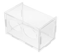 Kisangel Automatic Rutin Chicken Feeder Acrylic Feeding Box for Chicks and Quails Easy to Use Non-Slip Design 1kg Capacity