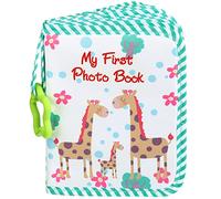 Kisangel Baby Photo Albums My First Family Album Baby Memory Book Soft Cloth Baby Photo Book Infant Photo Album for Newborn Toddlers Green