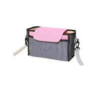 Kisangel Baby Stroller Organizer Bag Large Capacity Hanging Storage Bag for Milk Bottles Diapers Toys Lightweight Nylon for Parenting On-the-go