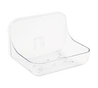 Kisangel Bathroom Soap Dish Acrylic Holder Featuring Adhesive Design and Draining Function for Toilet and Bath