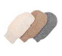 Kisangel Beach Sand Removal Mitt 3pcs Set Reusable Sand Wipe Off Gloves in Grey Brown Beige for Travel and Outdoor Use