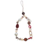 Kisangel Beaded Phone Chain Strap with Stone and Crystal Elements, Lightweight and Wear Resistant Mobile Phone Lanyard Wrist Strap for Outdoor and Family Use