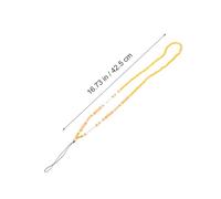 Kisangel Beaded Phone Hanging Chain for Women Diy Crystal Letter Soft Clay Mobile Phone Accessory Yellow Decorative Pendant Lanyard Anti-lost Charm Strap