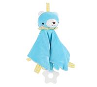 Kisangel Bear Baby Soothing Blanket Taggies for Infants 0-1 Year Old, Plush Security Comforter Toy for Newborn Sleep and Sensory Soothing