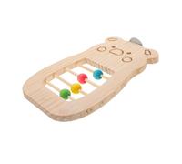 Kisangel Bear Shaped Wooden Parrot Platform Perch for Cage Fun Exercise Stand for Budgies Cockatiels Small Birds Easy to Install Promotes Climbing Active Play