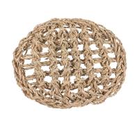 Kisangel Bearded Dragon Climbing Mat Round Woven Reptile Lounge Grass Pad for Lizards Small PET Cushion Natural Fiber for Indoor Use