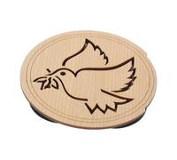Kisangel Bird Pattern Wooden Soundhole Cover Acoustic Guitar Feedback Buffer Maple Wood Sound Hole Block