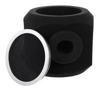 Kisangel Black Mic Sponge Cover Microphone Sound Insulation Cover Portable Design Strong Adaptability Sponge Material for Indoor Human Voice Recording