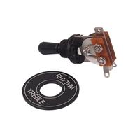 Kisangel Black Switch Gasket for Electric Guitar Way Toggle Kit Rhythm Treble Washer Ring Guitar Parts No-noise Design Fits