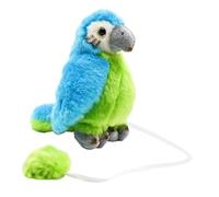 Kisangel Blue Plush Pirate Shoulder Parrot for Adults Soft Lightweight Stuffed Bird Accessory for Halloween Costume Cosplay Party Prop and Decorative Shoulder Pet