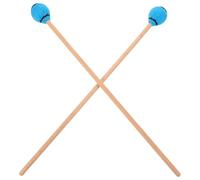 Kisangel Blue Wooden Handle Marimba Mallets for Percussion Instruments Ethereal Drumsticks for Xylophone and Glockenspiel Comfortable Play Multipurpose Orff Instrument Accessories for