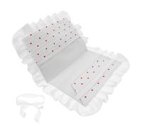 Kisangel Book Cover Book Sleeve Protector with Bow and Heart Pattern Cloth Elegant White Foldable and Comfortable Touch and Journals Stylish Decorative Accessory for Reading and School Use